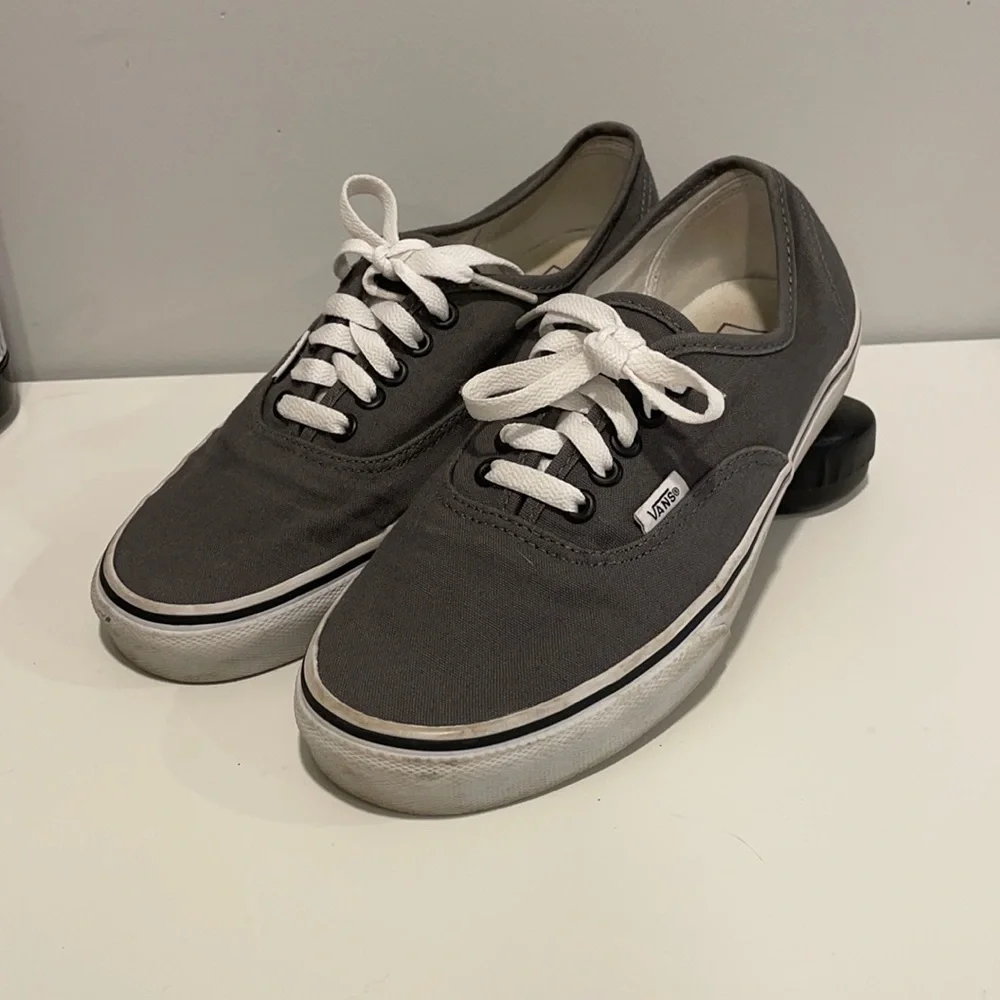 Vans Gray Canvas Low-Top Sneakers